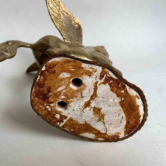 Vintage Brass Pegasus Horse On Stand 7" - Picture 5 of 6